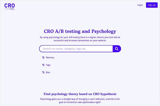 "Cro tool homepage"