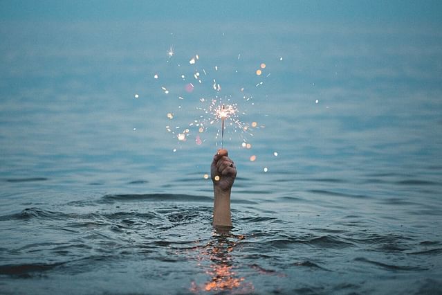 "Fireworks in water"