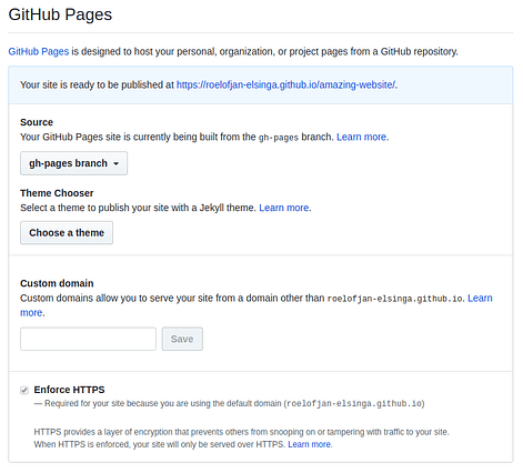 Enable GitHub Pages on your repository