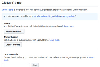 Enable GitHub Pages on your repository