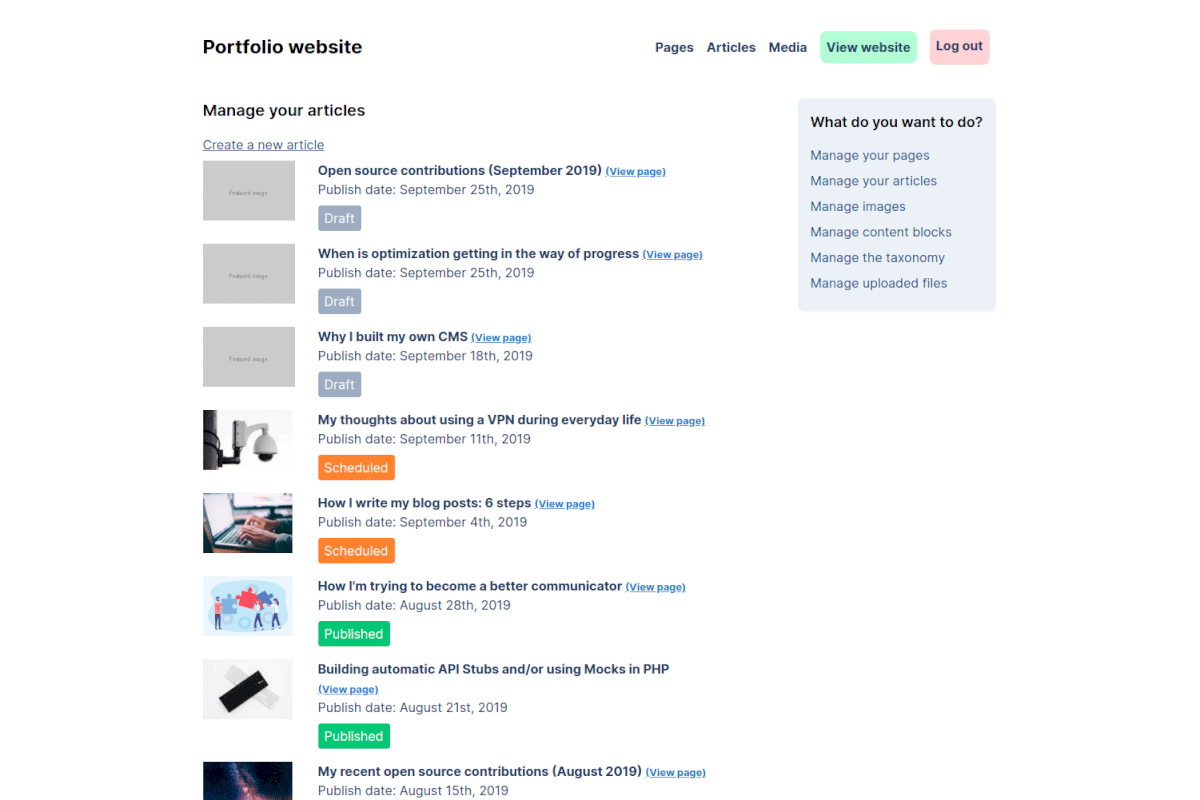 Why I built my own CMS